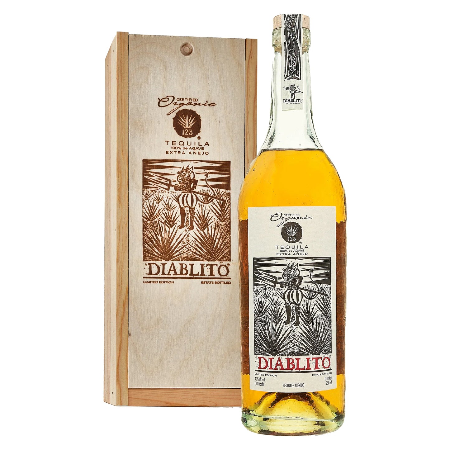 123 Organic Diablito Extra Anejo Tequila 750ml