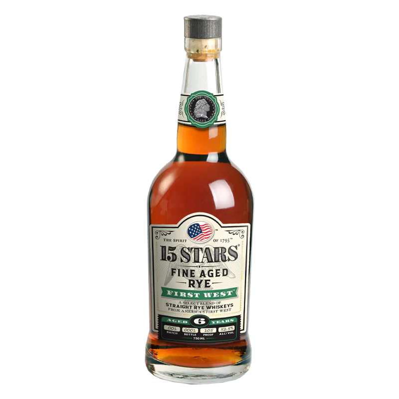 15 Stars Batch 001 6 Years Old First West Fine Aged Rye Whiskey 750ml