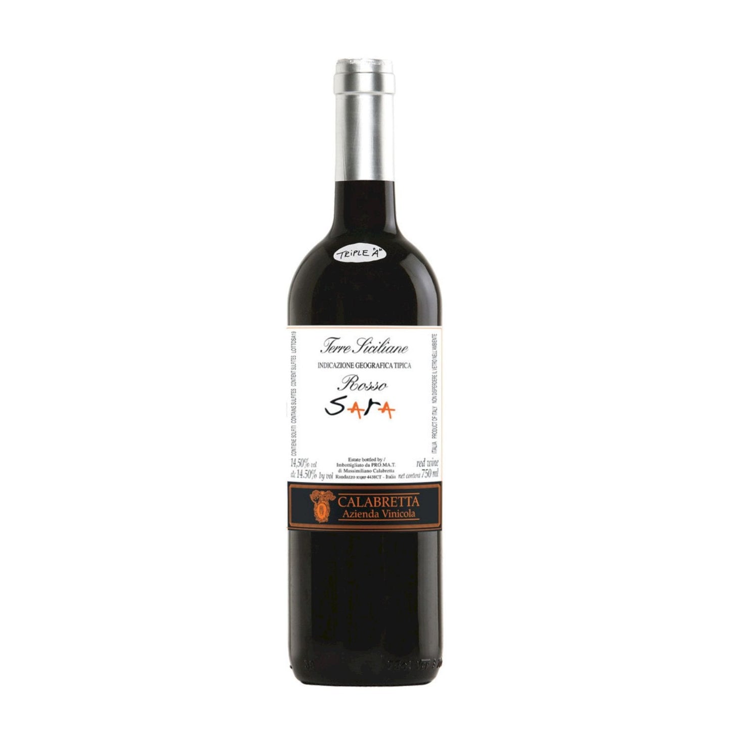 2019 Calabretta Sara Rosso Terre Siciliane IGT 750ml