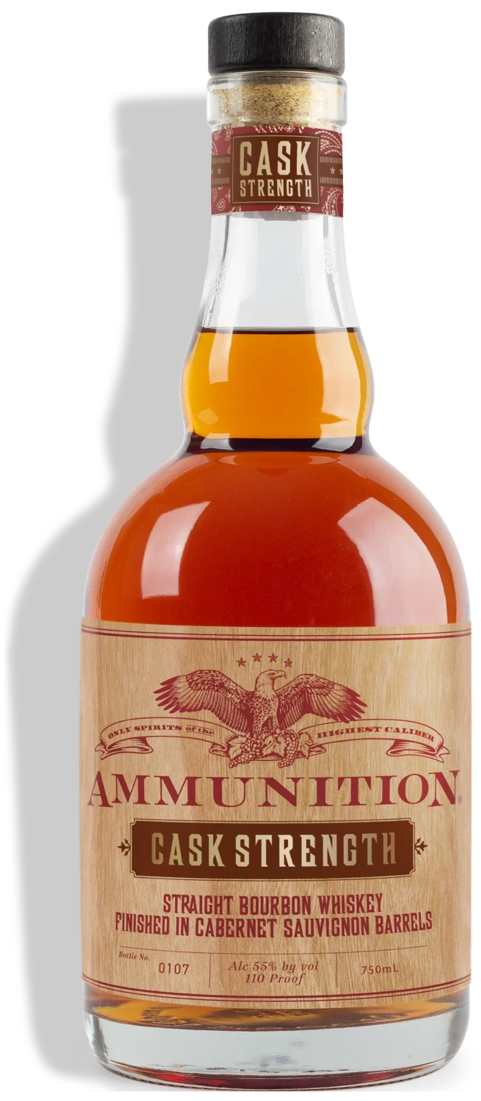 Ammunition Cask Strength Cabernet Sauvignon Barrels Kentucky Straight Bourbon Whiskey 750ml