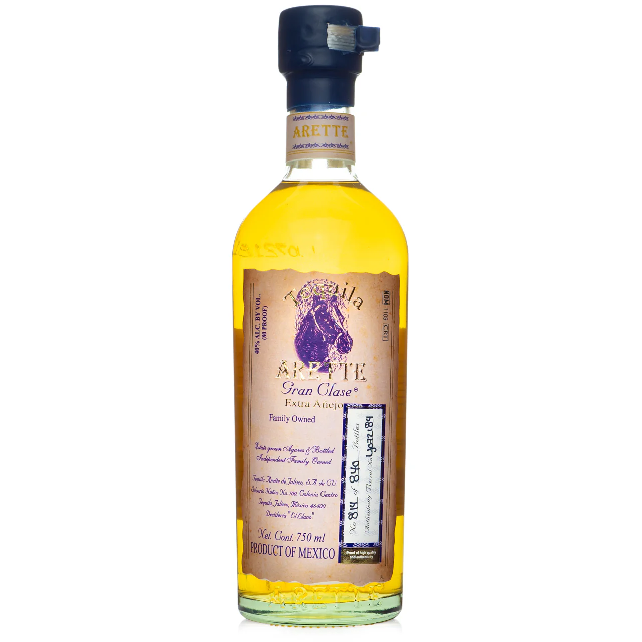 Arette Artesanal Gran Clase Extra Anejo Tequila 750ml