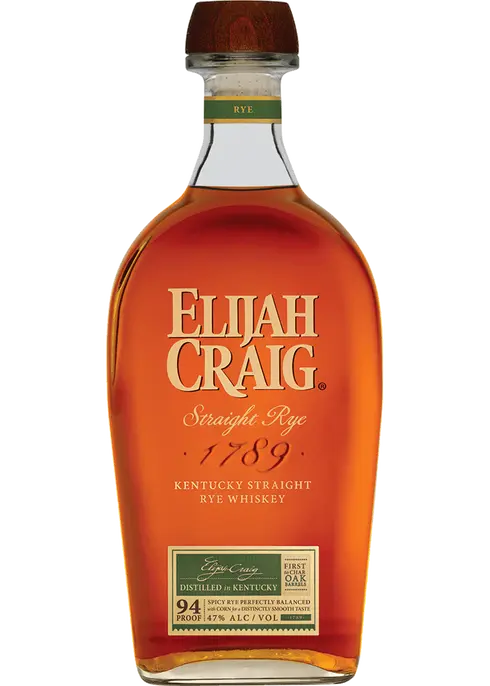 Elijah Craig Straight Rye Whiskey 750ml