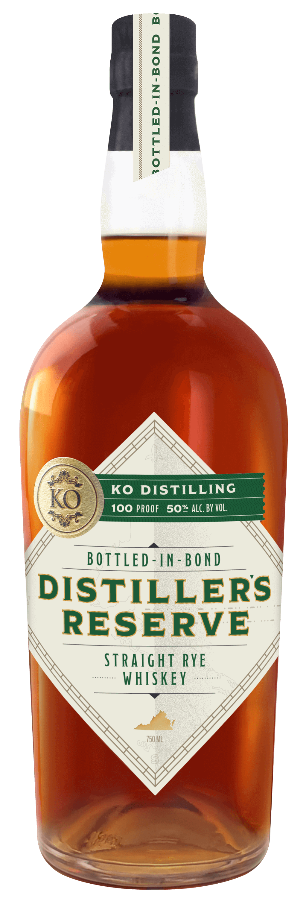 KO Distilling Distiller's Reserve Bottled-in-Bond Straight Rye Whiskey 750ml