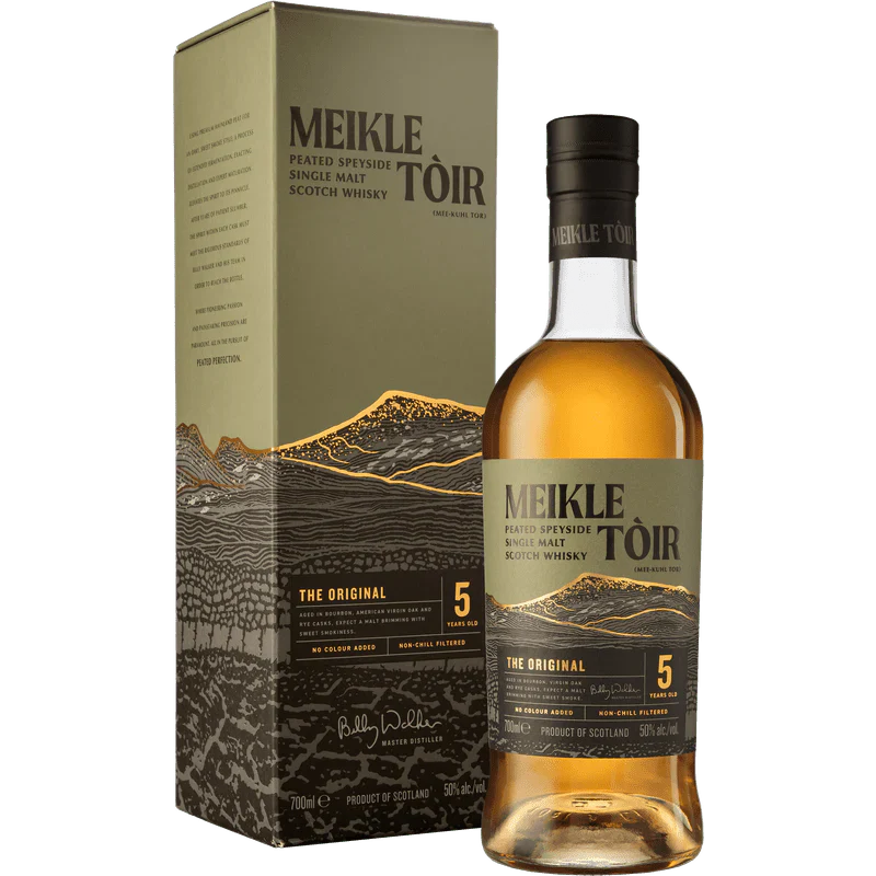 Meikle Toir The Original 5 Year Old Peated Speyside Single Malt Scotch Whisky 700ml