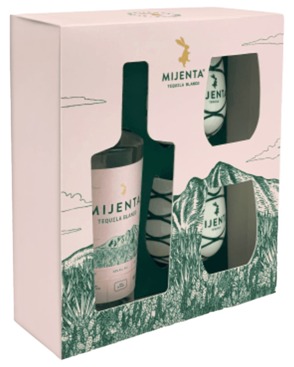 Mijenta Blanco Tequila With Two Mugs 750ml
