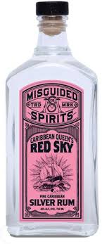 Misguided Spirits Caribbean Queen's Red Sky Fine Caribbean Silver Rum 1Lt