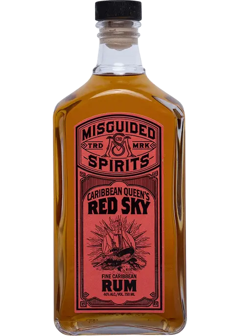Misguided Spirits Caribbean Queen's Red Sky Rum 750ml
