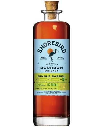 Shorebird Whiskey 5 Years Old Hand Crafted Single Barrel American Bourbon Whiskey 750ml