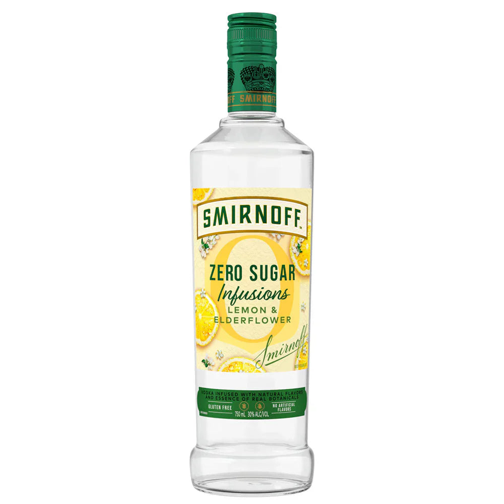 Smirnoff Zero Sugar Infusions Lemon & Elderflower Vodka 750ml