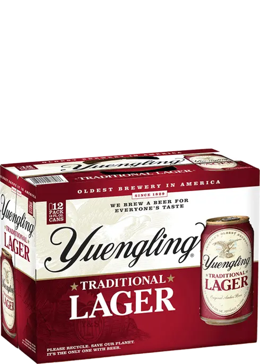 Yuengling Traditional Lager Beer 12-Oz Can 12-Pack