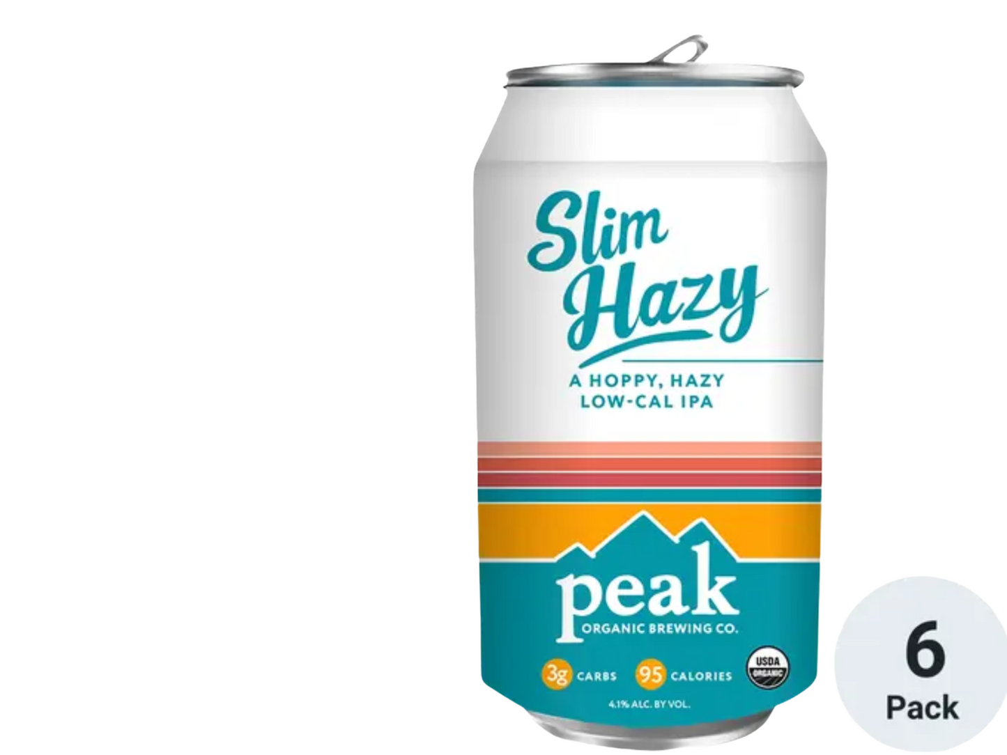 PEAK ORAGANIC SLIM HAZY IPA 6 PACK