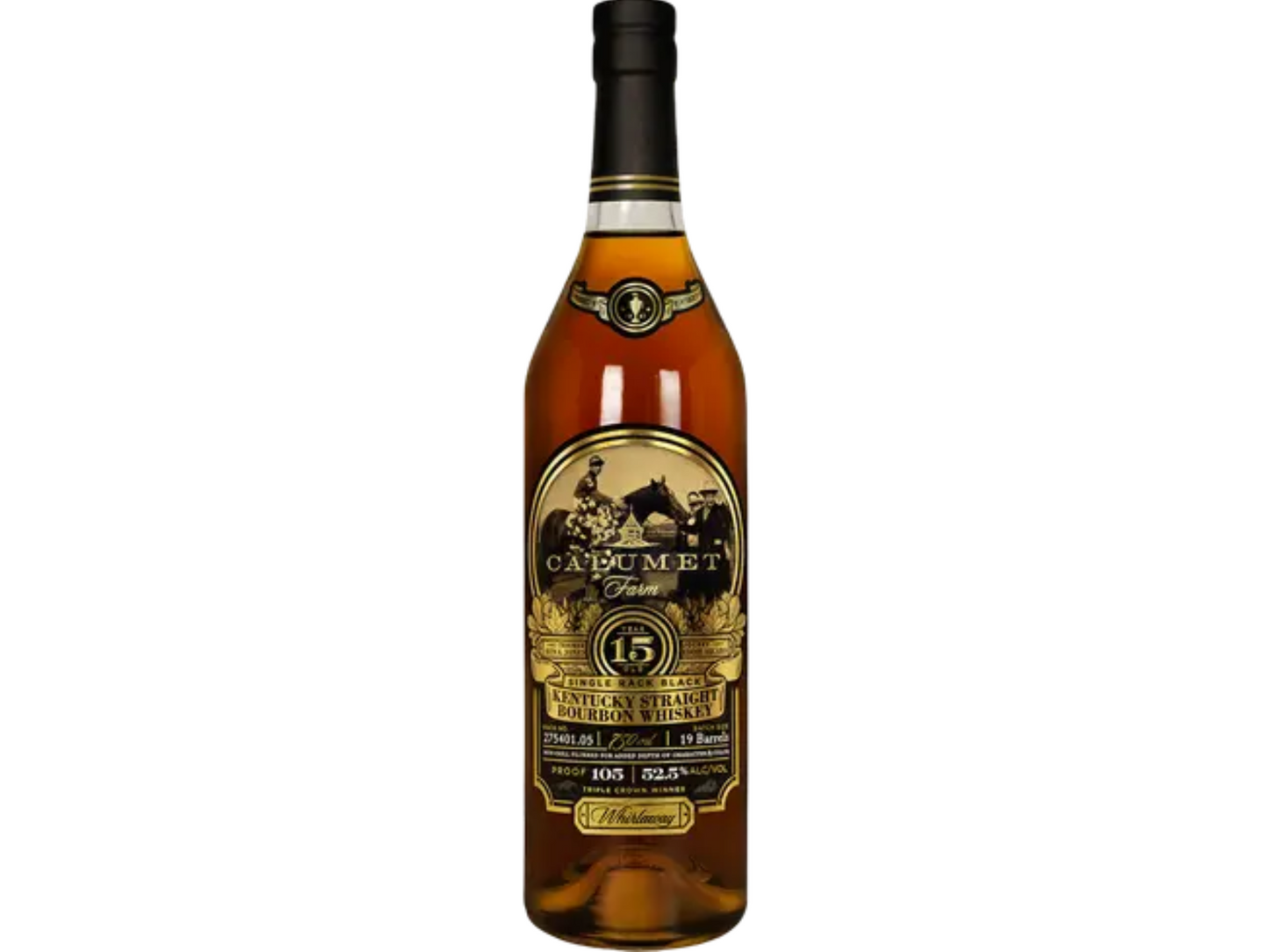 Calumet Farm Single Rack Black 15 Year Old Kentucky Straight Bourbon Whiskey 750ml