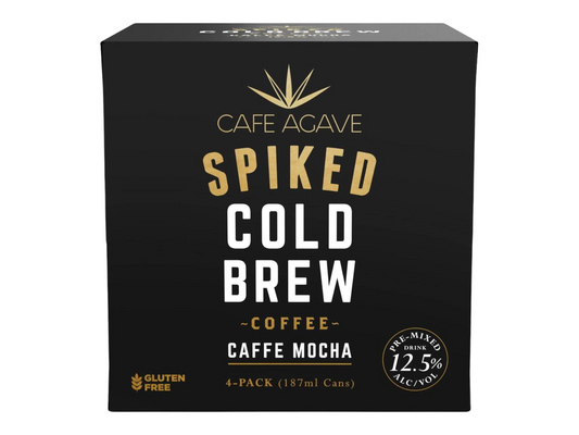 Cafe Agave Spiked Cold Brew Coffee Caffe Mocha Liqueur 4-Pack