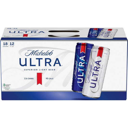 Michelob Ultra Light Beer 12-Oz Can 18-Pack
