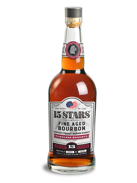 15 Stars 13 Year Old Timeless Reserve Fine Aged Bourbon Kentucky Straight Bourbon Whiskey 750ml