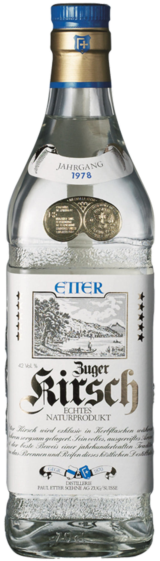1978 Etter Kirsch A.O.P Zug La Fine Eau-de-vie 700ml