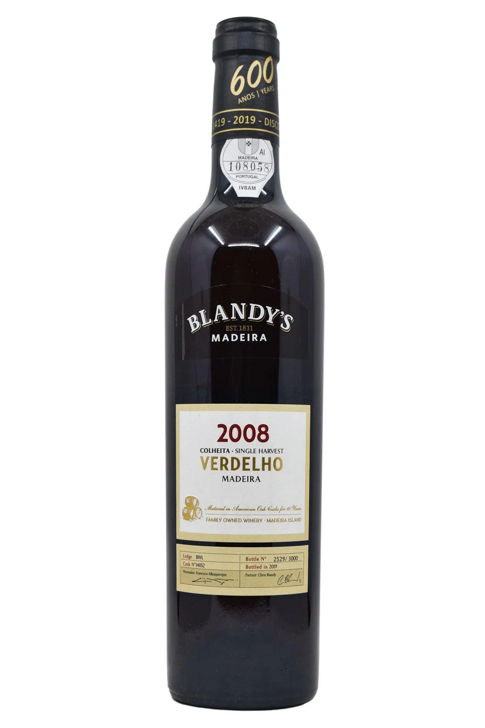 2008 Blandy's Colheita Verdelho 500ml