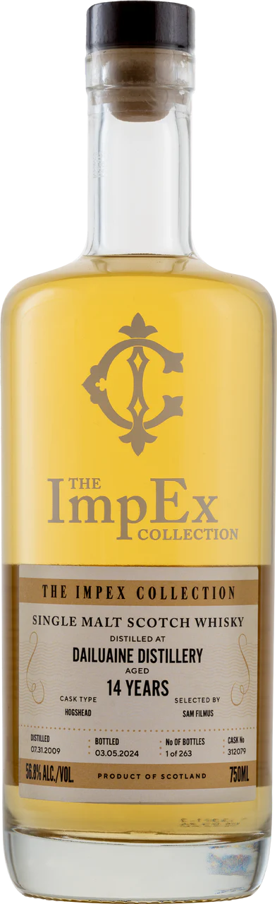 2009 The Impex Collection 14 Year Old Dailuaine Cask No. 312079 Single Malt Scotch Whisky 750ml