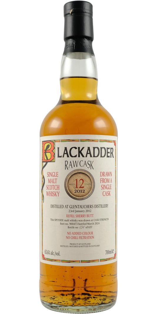 2012 Blackadder 12 Year Old Glentauchers Raw Cask Refill Sherry Butt Single Cask Single Malt Scotch Whisky 700ml