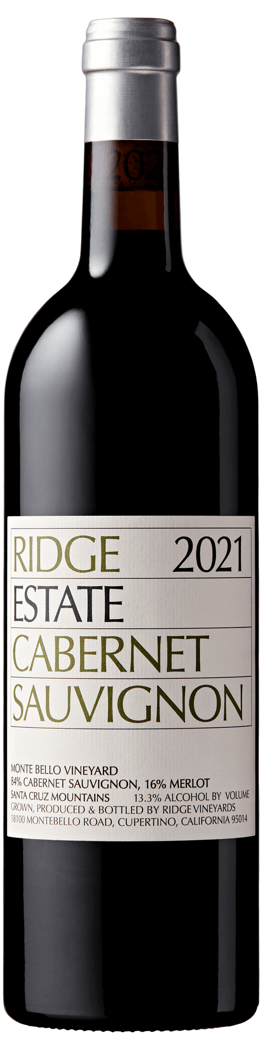 2021 Ridge Vineyards Monte Bello Vineyard Estate Cabernet Sauvignon 750ml