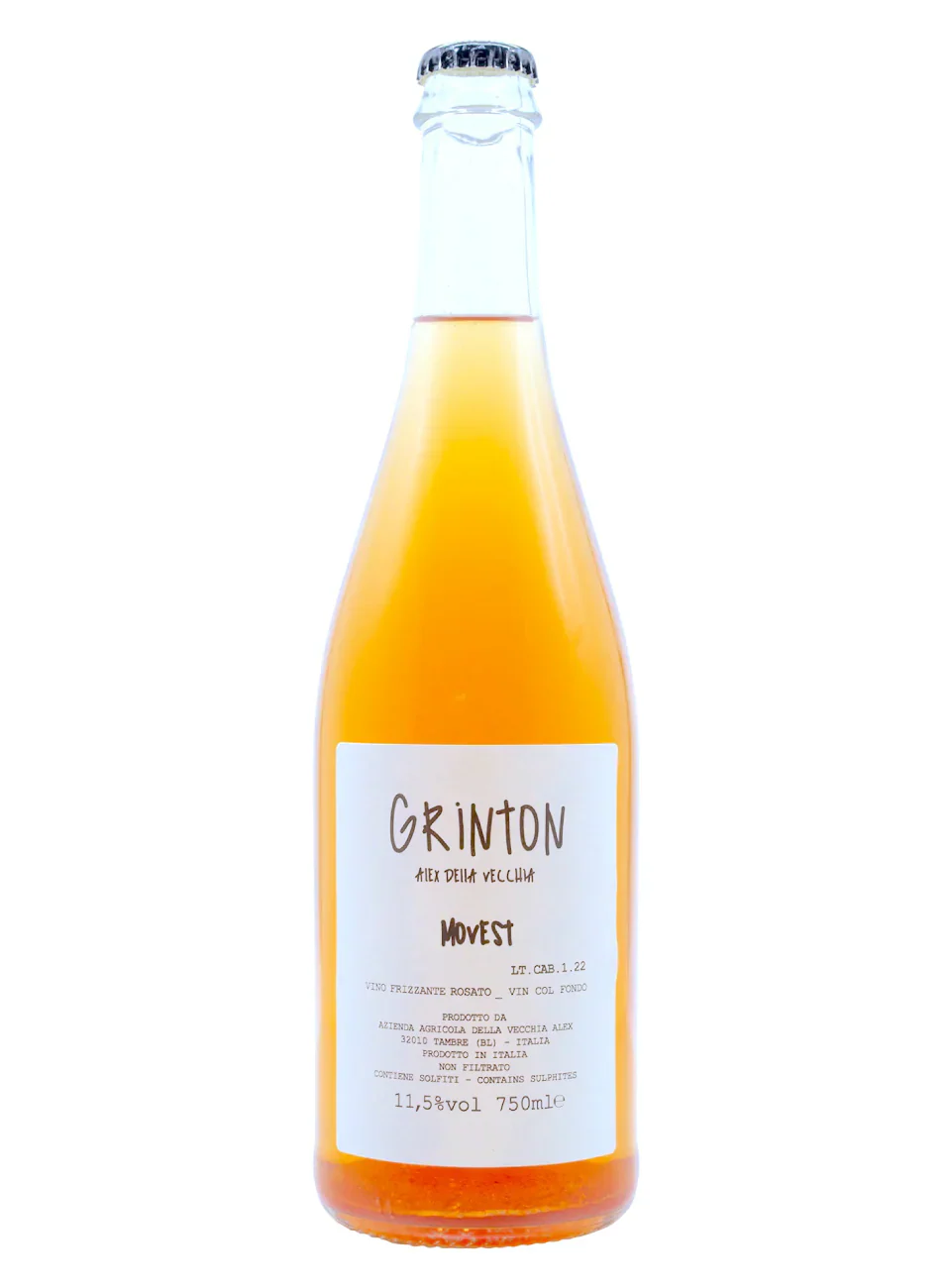 2022 Ombretta Agricola Grinton Movest Frizzante Rosato 750ml