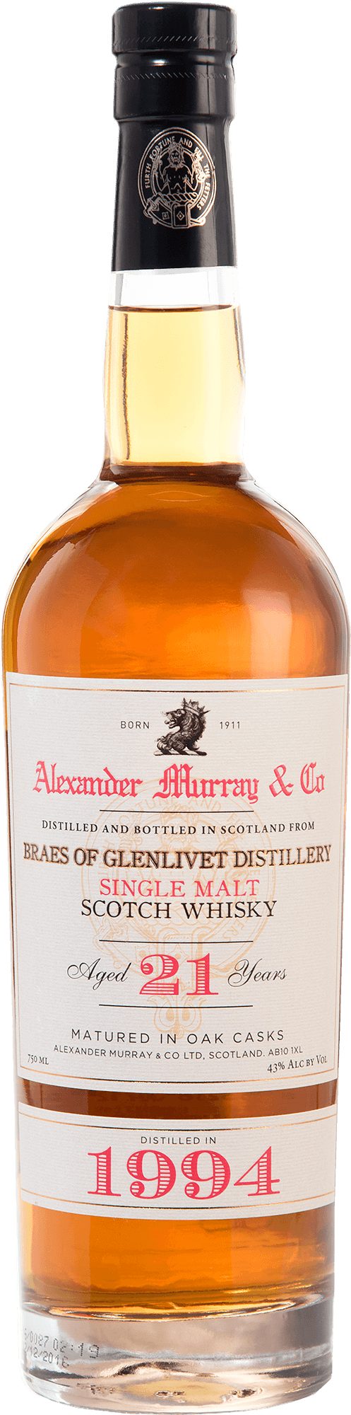 Alexander Murray & Co 21 Year Old Glen Keith Distillery 86 Proof Single Malt Scotch Whisky 750ml