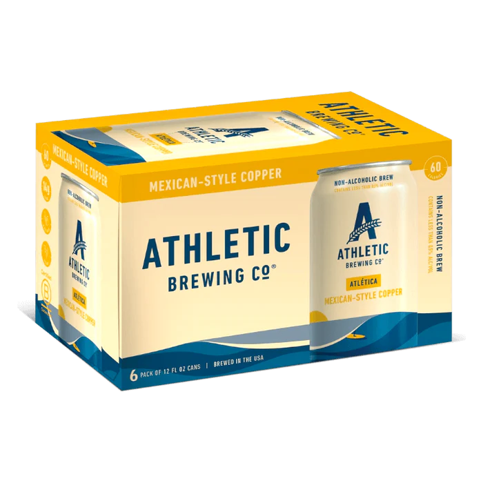 Athletic Brewing Cerveza Atletica Non Alcoholic Beer 12-Oz can 6-Pack