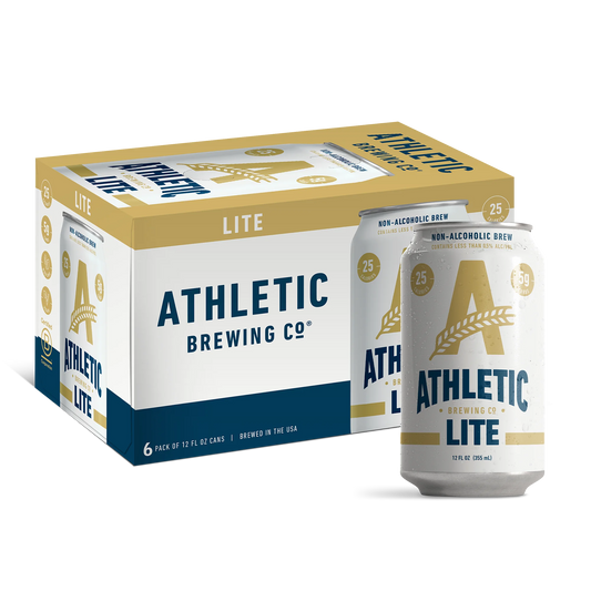 Athletic Brewing Lite Non-Alcoholic Beer 12-Oz Can 6-Pack
