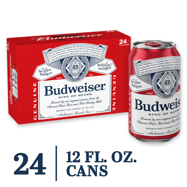 Budweiser Bud Lager Beer 12-Oz Can 24-Pack
