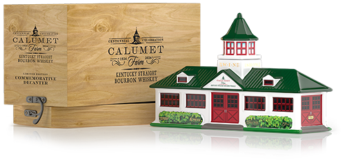 Calumet Farm Ceramic Decanter Kentucky Straight Bourbon Whiskey