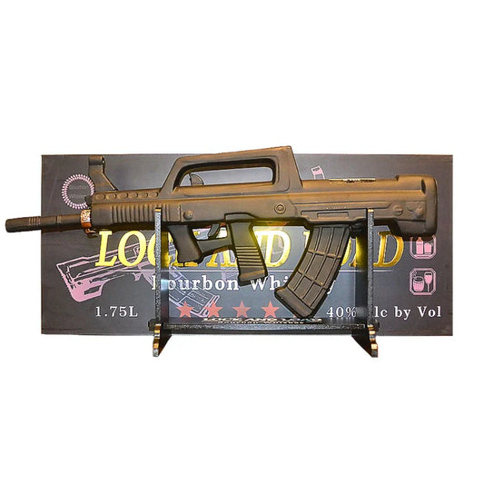 Lock & Load Bourbon Whiskey Black Bullpop Gun Bottle 1.75Lt