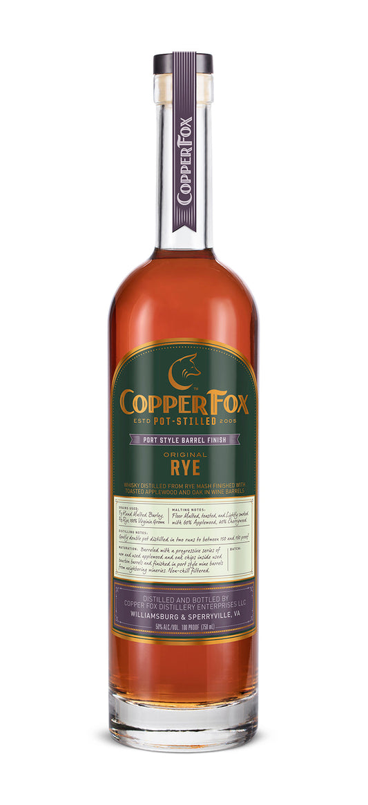 Copper Fox Port Style Barrel Finish Rye Whisky 750ml