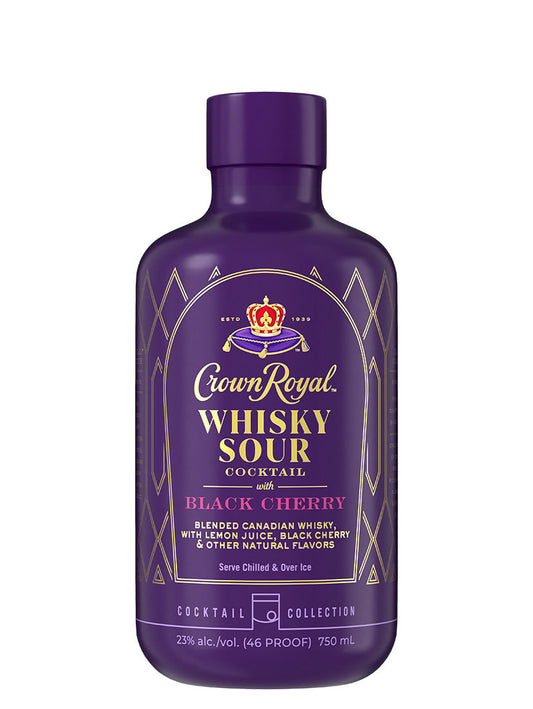 Crown Royal Black Cherry Whisky Sour Cocktail 750ml