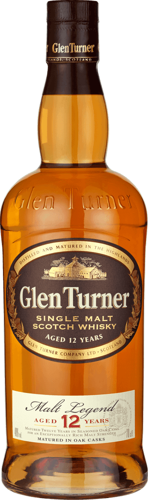 Glen Turner 12 Years Aged Master Reserve Matured In Oak Casks Single Malt Scotch Whisky 700ml