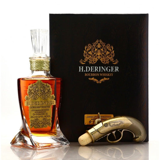 H. Deringer Bourbon Whiskey with Gun Stopper Gift Pack 750ml