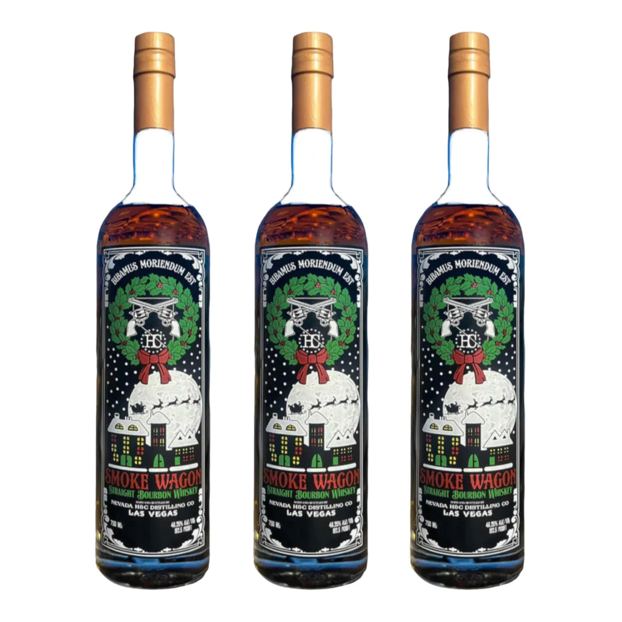2023 Smoke Wagon Christmas Edition Straight Bourbon Whiskey Bundle 3-Pack