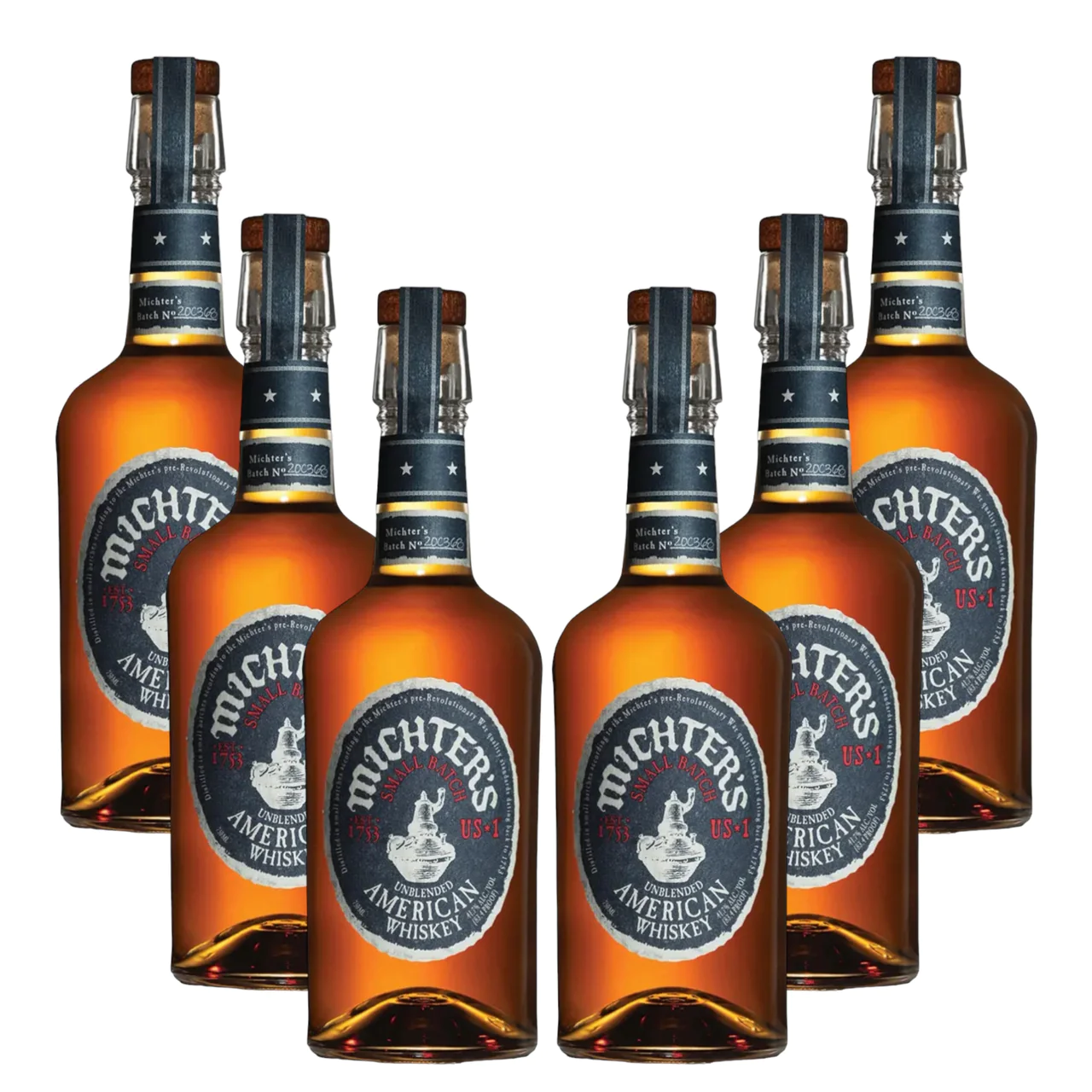 Michter's US-1 Small Batch Unblended American Whiskey 750ml Bundle 6-Pack