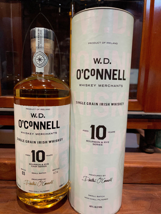 W. D. O'Connell Bourbon & Rye Series 10 Year Old Single Grain Irish Whiskey 750ml