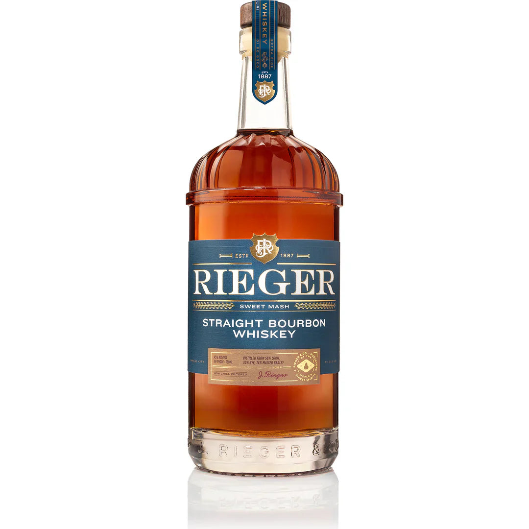J. Rieger Sweet Mash Non Chill Filtered Straight Bourbon Whiskey 750ml