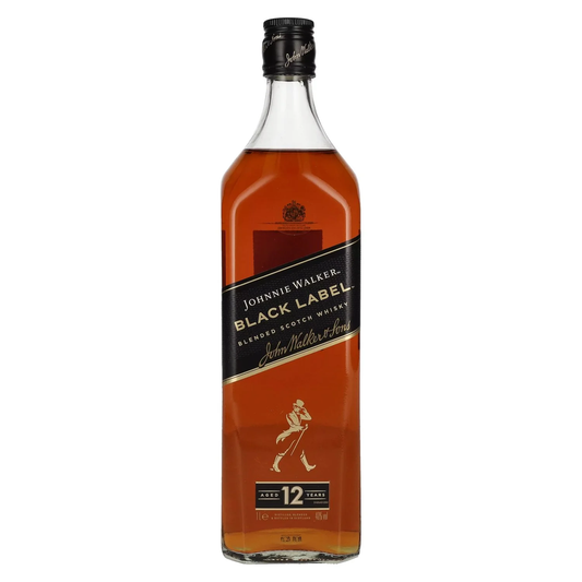 Johnnie Walker Black Label 12 Year Old Blended Scotch Whisky 1Lt