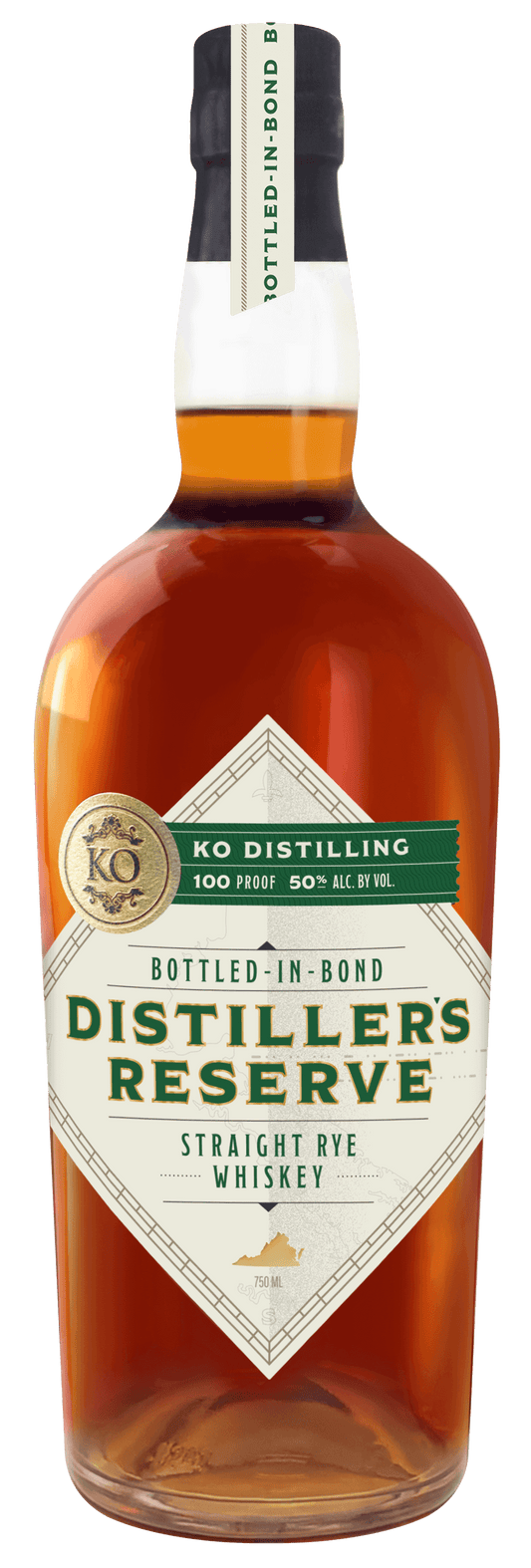 KO Distilling Distiller's Reserve Bottled-in-Bond Straight Rye Whiskey 750ml