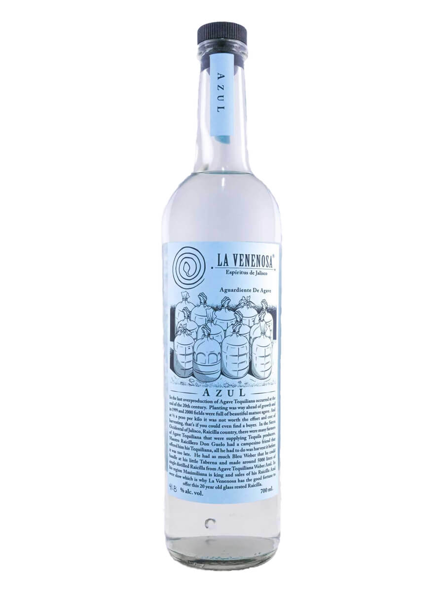 La Venenosa 20 Years Old Azul Raicilla Espiritus de Jalisco Aguardiente De Agave 750ml