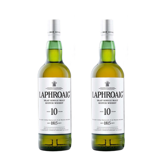 Laphroaig 10 Year Old Single Malt Scotch Whisky Bundle 750ml  2-Pack