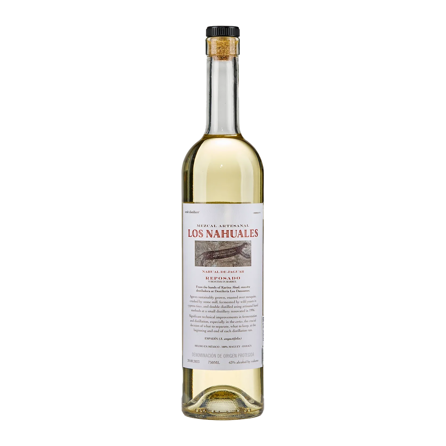Los Nahuales 9 Months Aged Nahual de Jaguar Mezcal Artesanal Reposado 750ml