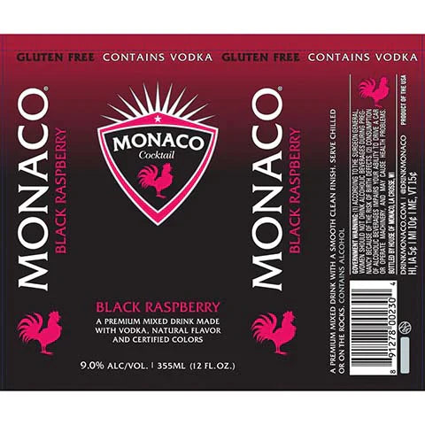 Monaco Black Raspberry Cocktail 12-Oz Can 4-Pack
