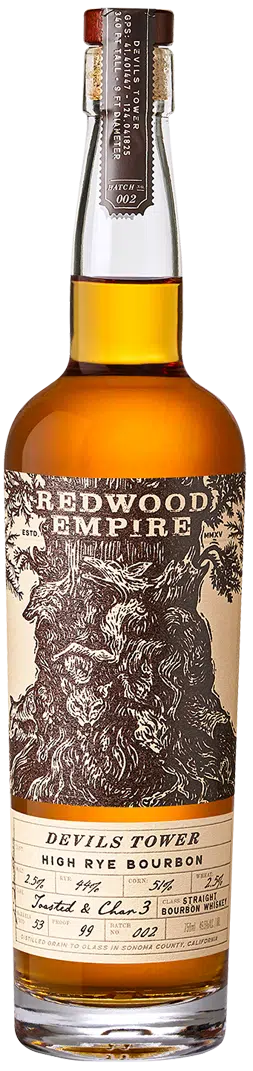 Redwood Empire Devil's Tower High Rye Bourbon Whiskey 750ml