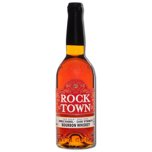 Rock Town Small Batch Four Grain Sour Mash Single Barrel Cask Strength Bourbon Whiskey 750ml