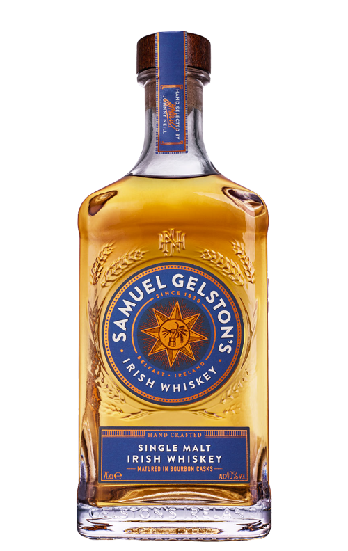 Samuel Gelston's Single Malt Irish Whiskey Matured In Bourbon Casks Irish Whiskey 700ml