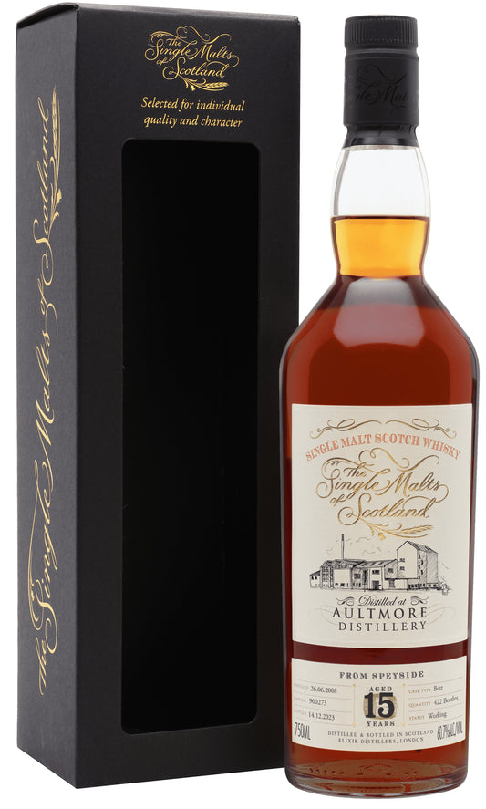 The Single Malts of Scotland Cask No.900273 15 Years Old 2008 Aultmore Single Malt Scotch Whisky 750ml