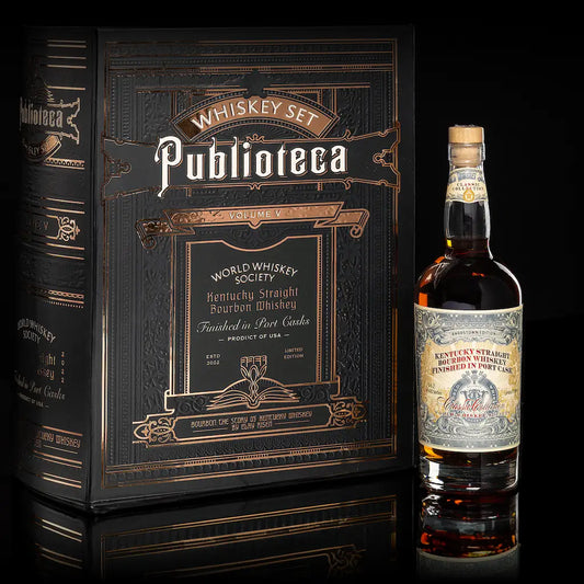 World Whiskey Society Publioteca Bourbon Whiskey 750ml Set